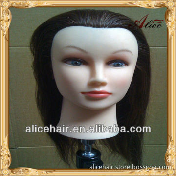 Cheap price real hair cosmetology training head